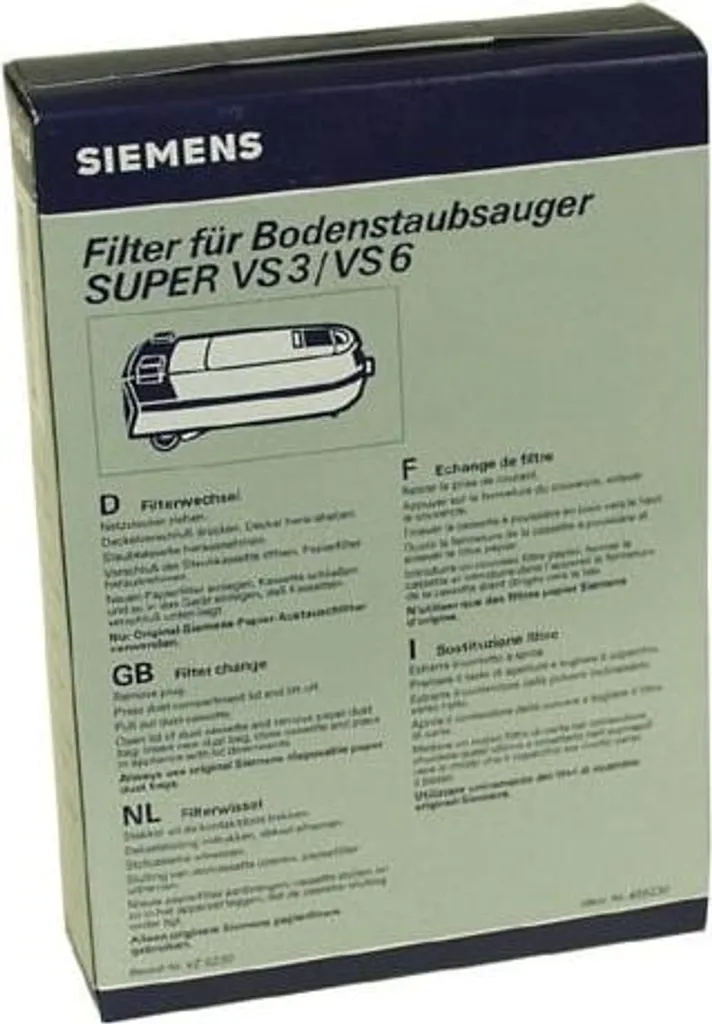 Filtro di Carta Siemens 00459230 Vs3/Vs6 - Ricambio Originale Online