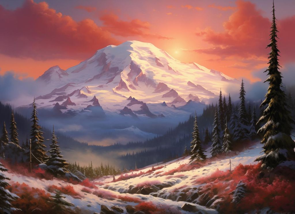 Plakat 55x40cm Morgenlichtgipfel