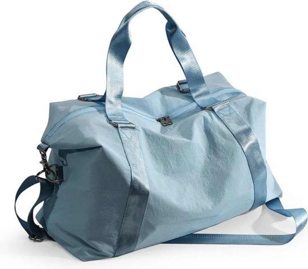 Sac de fitness bleu idéal voyage et weekend avec rangement chaussures
