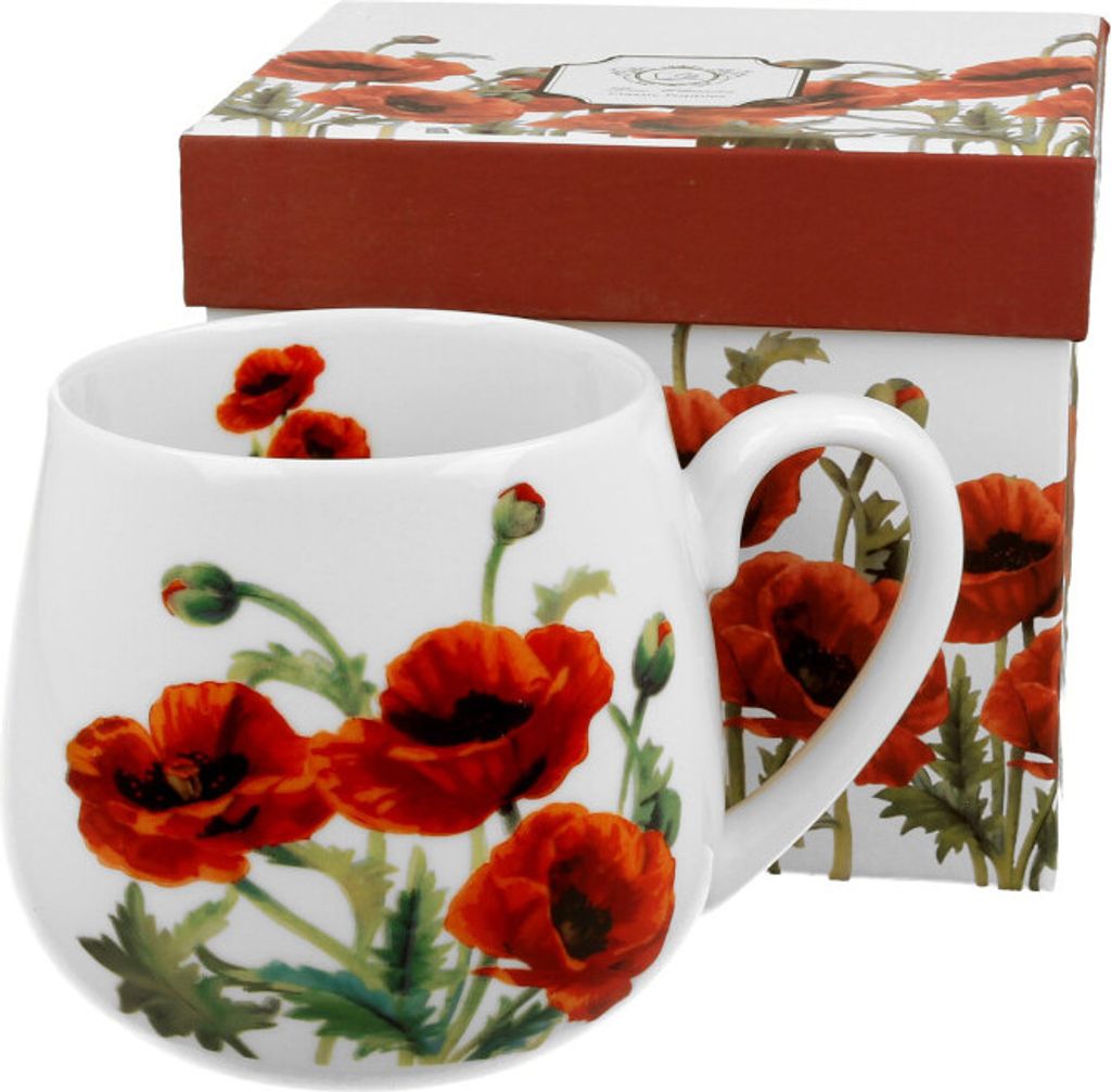 DUO FLORAL Fassbecher 430 ml CLASSIC POPPIES New Bone China Produktbild 