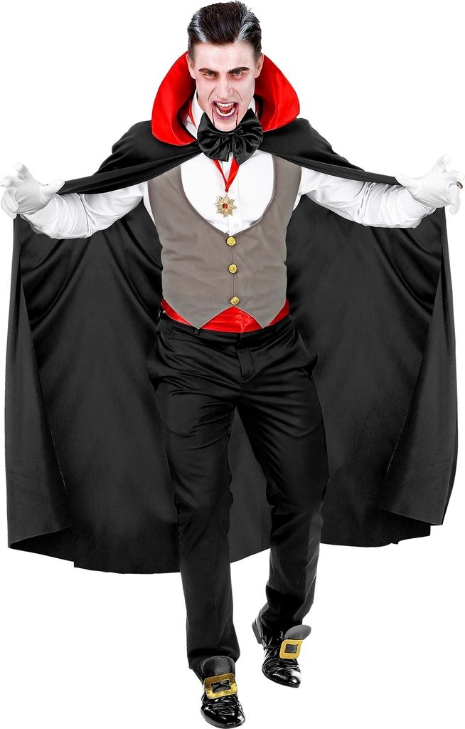 Vampir Kostüm "Dracula" für Herren | Schwarz Rot Größe: Produktbild 