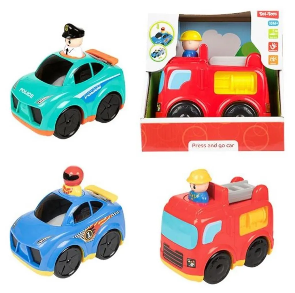 Voiture de Jeu Robuste Press & Go Little Stars 17 cm - Anti-Choc Bébé