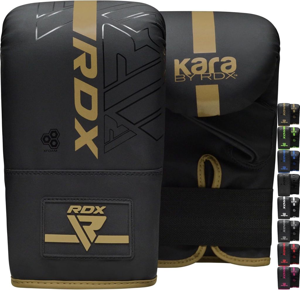 RDX Boxing Gloves for Kickboxing and Muay Thai Training, Maya Hide Leather Kara Punching Bag Gloves for Martial Arts, Sparring, Boxing, MMA, Punchi...