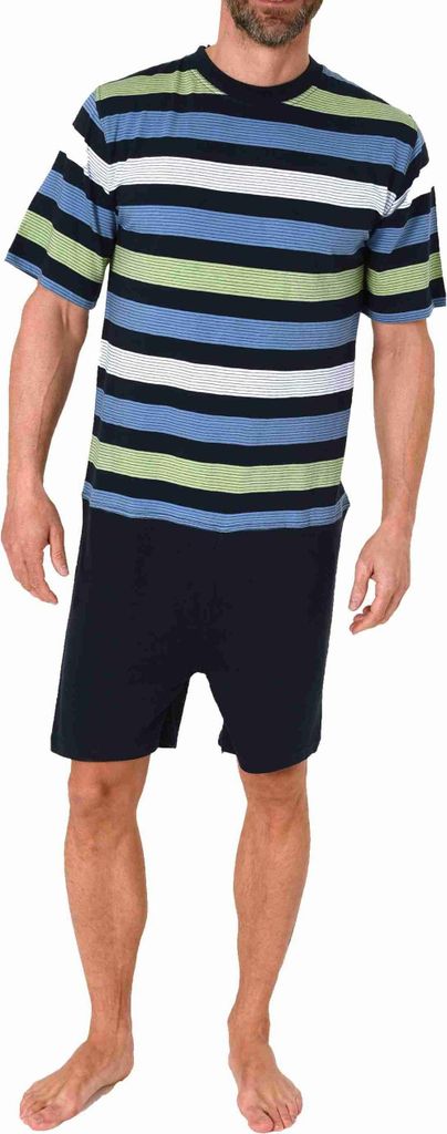 Herren Pflegeoverall kurzarm mit Reißverschluss am Rücken und Bein - 191 171 90 516 ; marine , XL