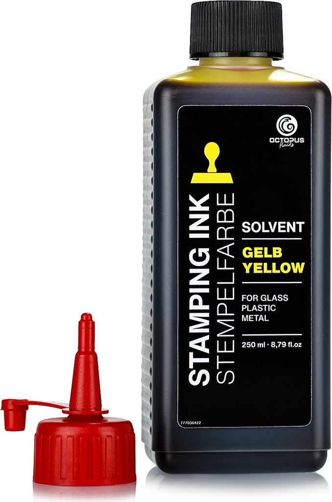 Lenizett Solvent Stempelfarbe für glatte Untergründe, gelb