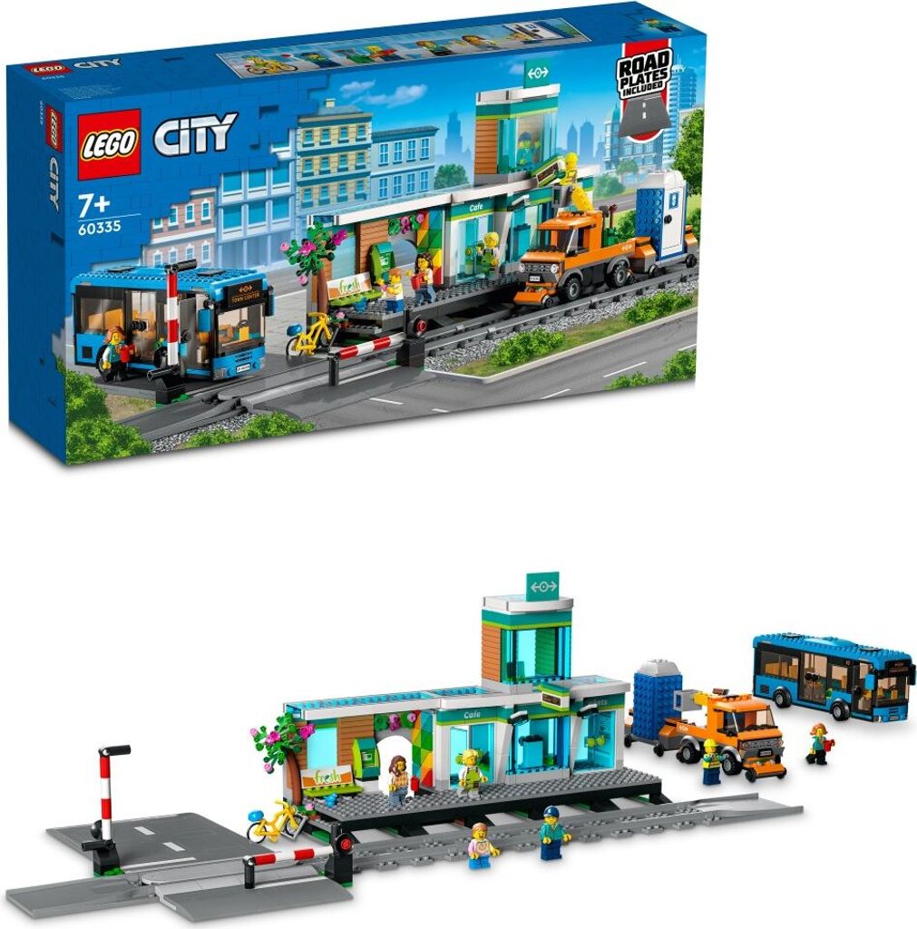 LEGO City Bahnhof, Spielzeug mit Schienen-LKW, Produktbild 