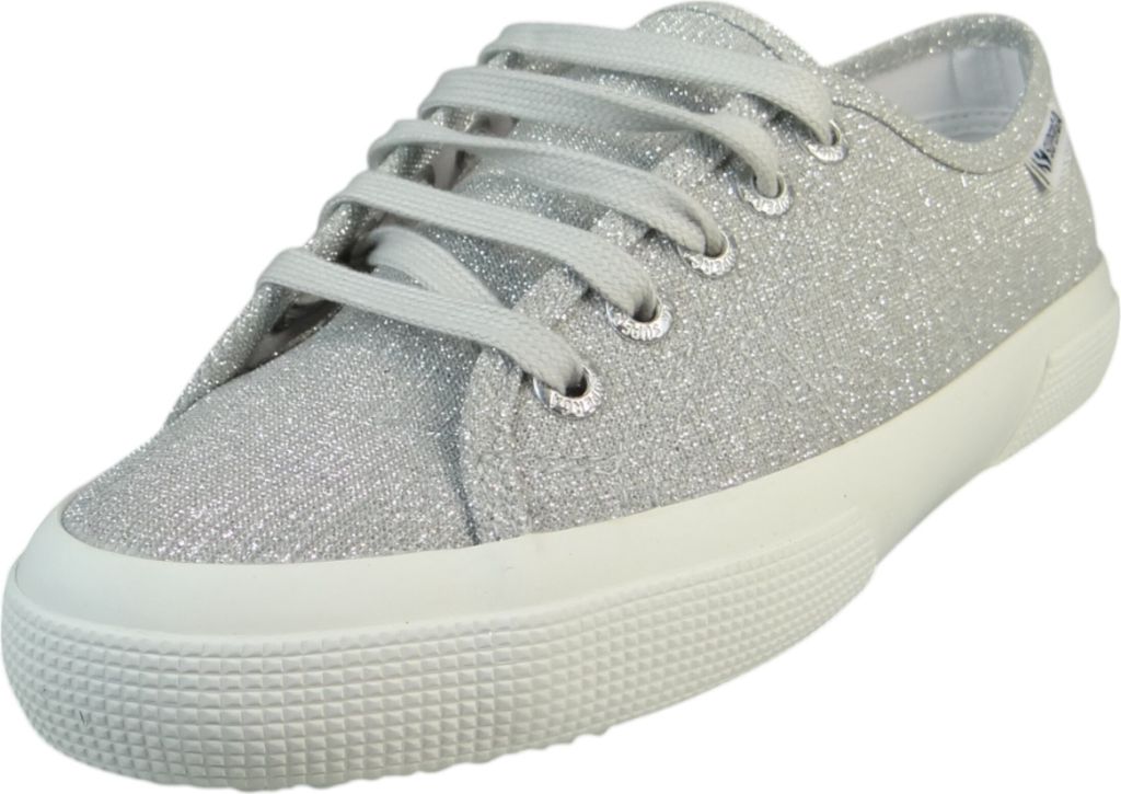 Superga Damen Sneaker 3750 Jersey Lame Leggera Low Top S4135ZW Silberfarben