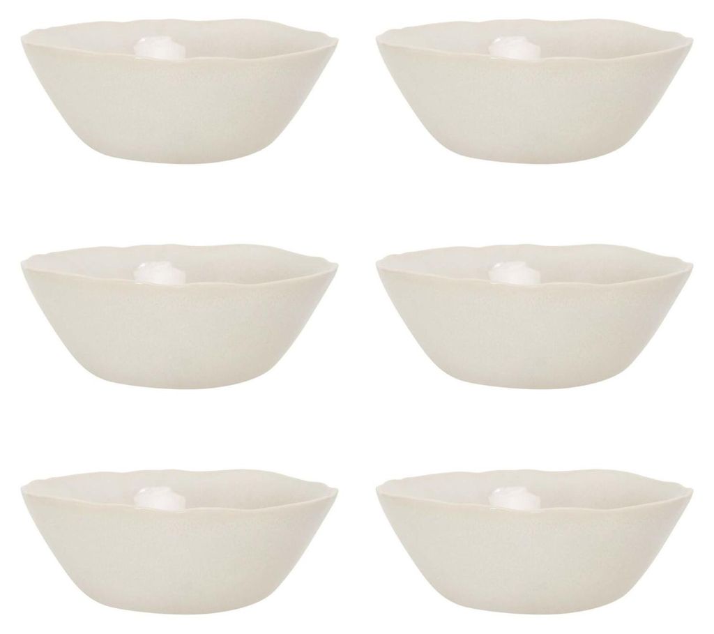 6er Set Müslischalen JUNE Clay creme D. 14cm Stoneware Bastion Collections