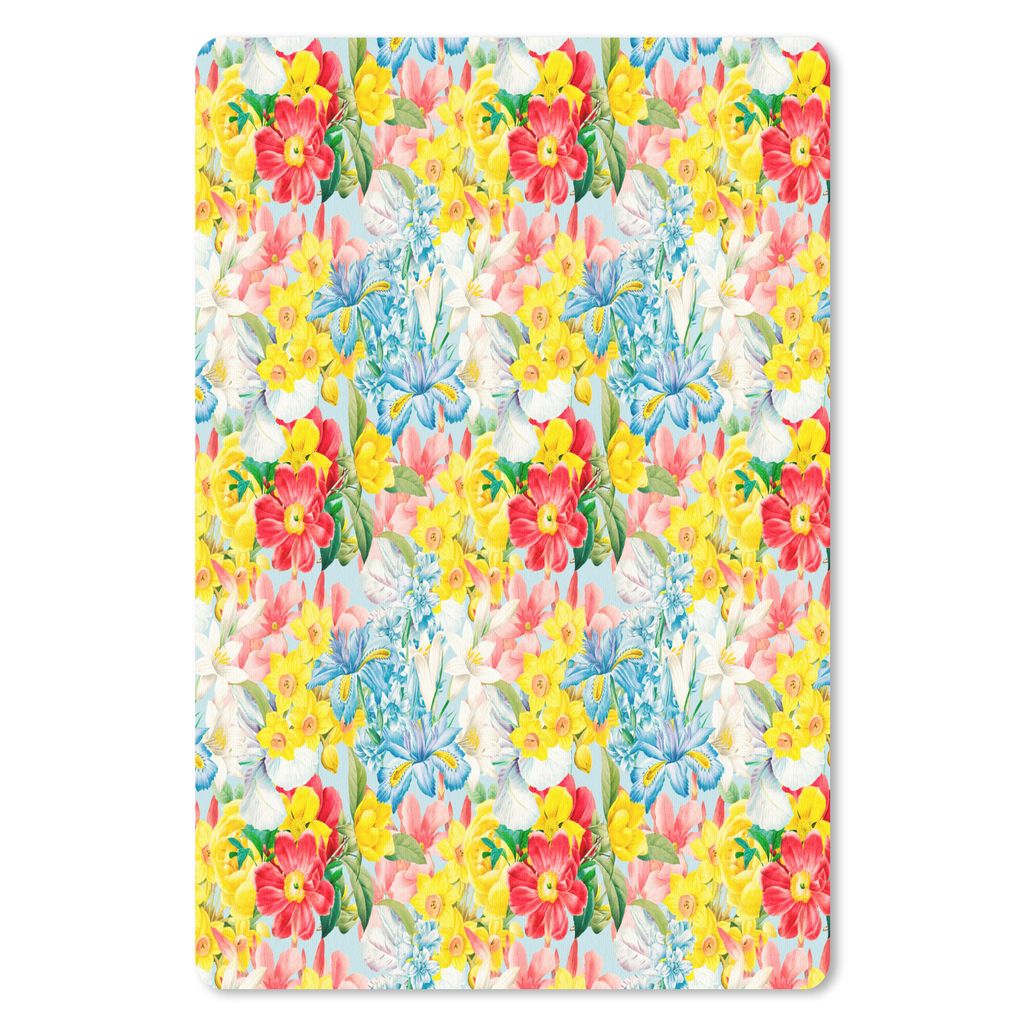 MuchoWow Mauspad Mousepad Blumen - Frühling - Collage 40x60 cm - Mousepads - Maus Mat - Pad - Mausunterlage - Schreibtisch Accesoire