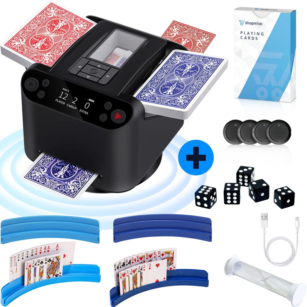 Mélangeur de cartes automatique rechargeable ShopWise – Image du produit 