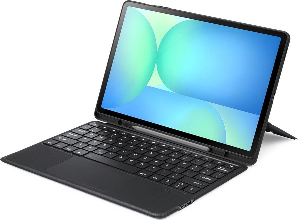 DUX DUCIS DK klappbares Case mit drahtloser Tastatur passend für SAMSUNG Tab S10 FE Plus schwarz