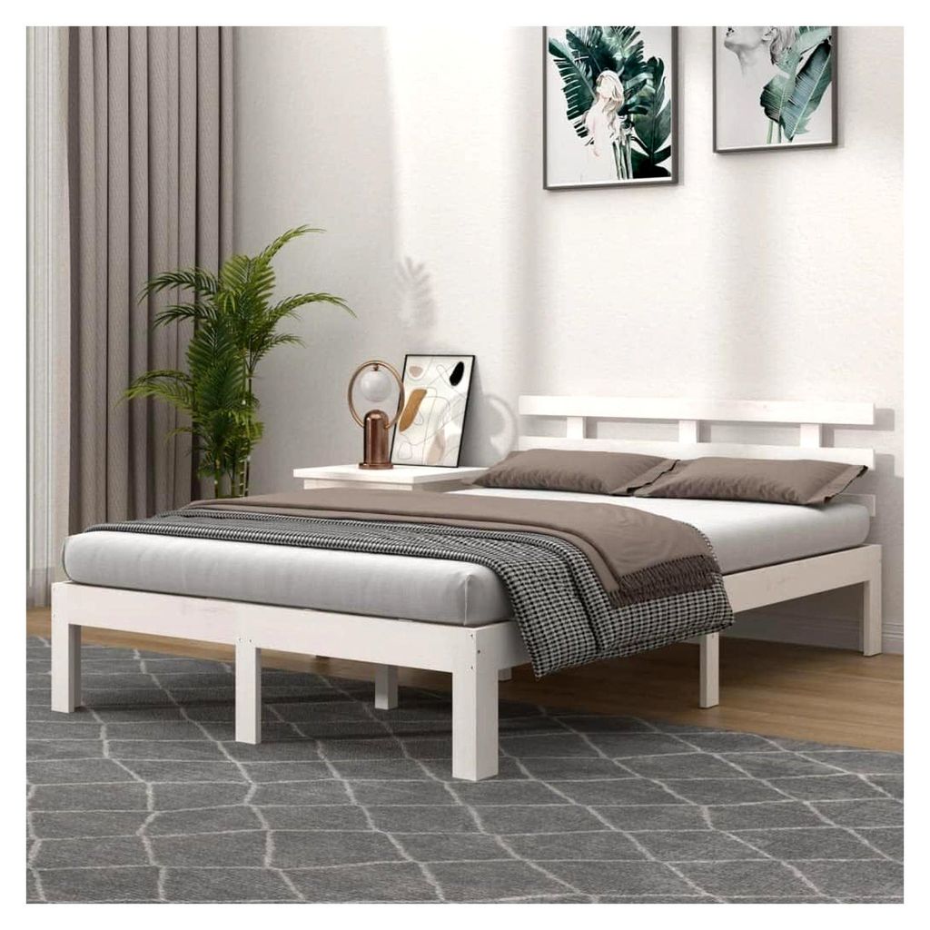 Bettgestell in Weiß, 140 x 190 cm