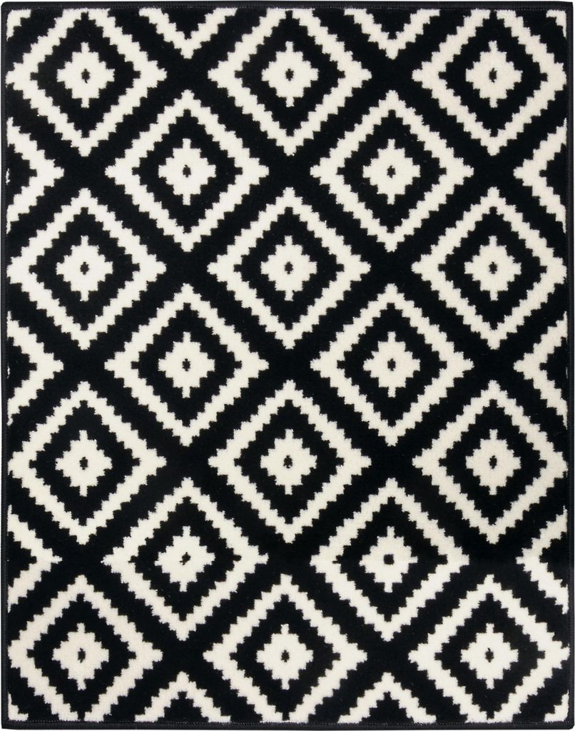 Nowoczesny czarno biały dywan do salonu 120x160cm Zdjęcie produktu 
