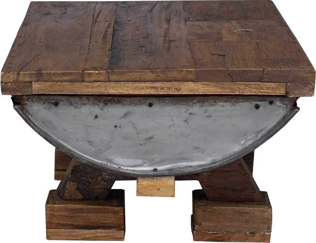 Table Basse en Bois Finition Naturelle 90x50 cm Robuste et Durable