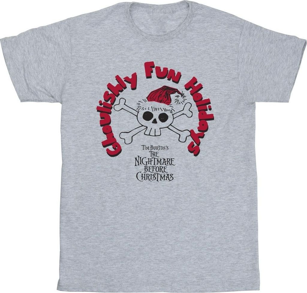 Disney - "The Nightmare Before Christmas Ghoulishly Fun Holidays" T-Shirt für Herren BI51541 (XL) (Grau)