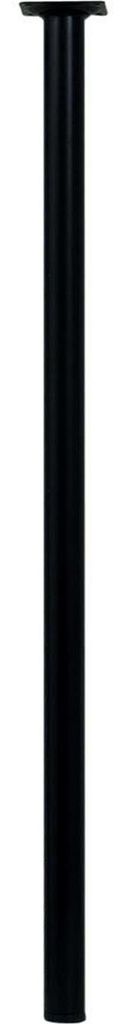 Pied de table basse cylindrique fixe acier époxy noir, 70 Image du produit 