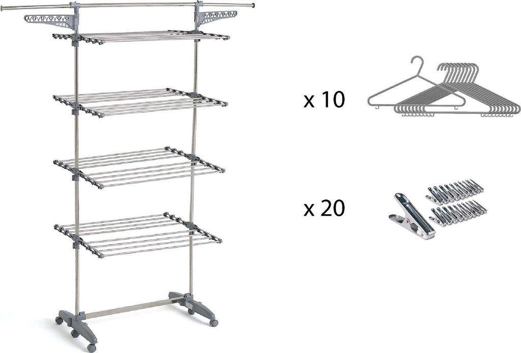Wäschetrockner 30m 4 ebenen + zubehör Kitchen move BAT-TR-27S