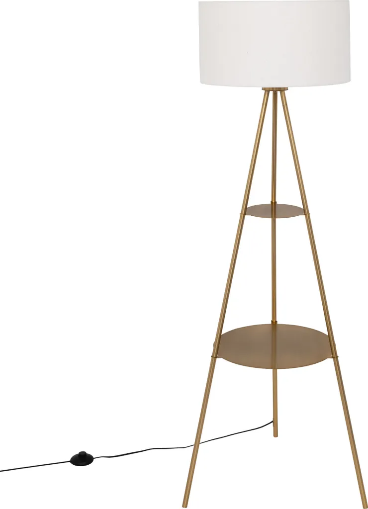 Lampadaire tripode Arthus Atmosphera or H163 cm - Luminaire chic doré