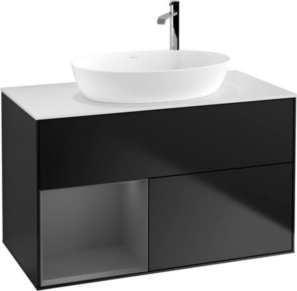 V&B Waschtischunterschrank Finion 100, Pl w m, Rg A m Lac, bla m Lac