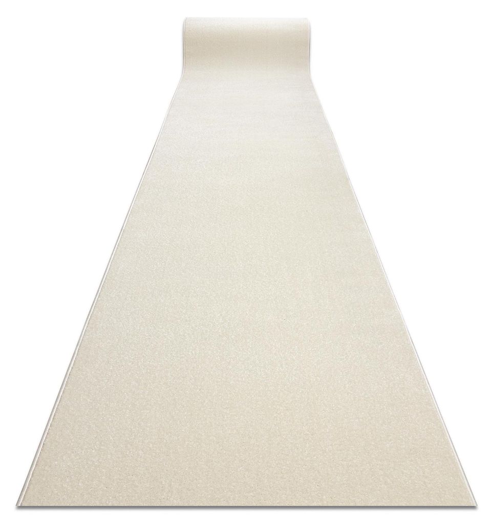 Tapis de couloir KARMEL plaine, une couleur blanc 140 cm Image du produit 