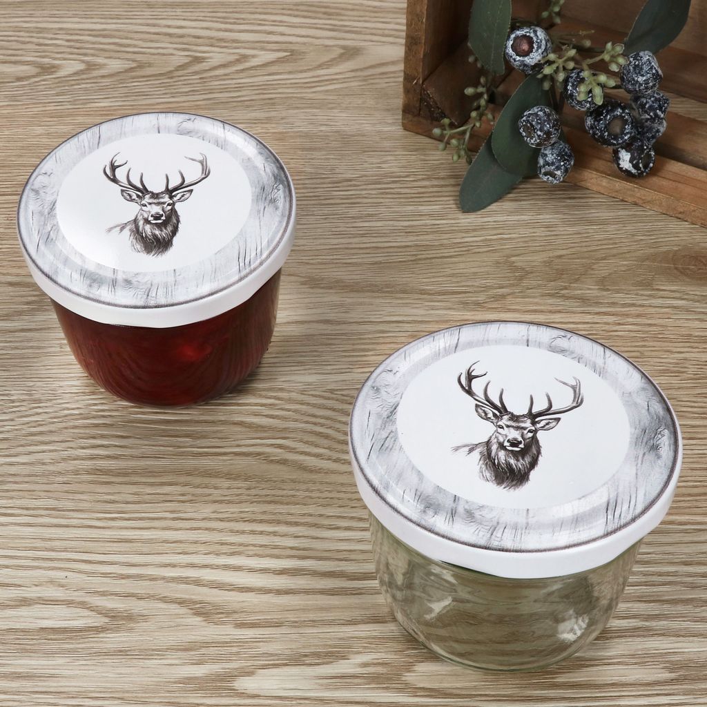 Pot de confiture - MamboCat - TO 82 - 350 ml - Couvercle décor en bois