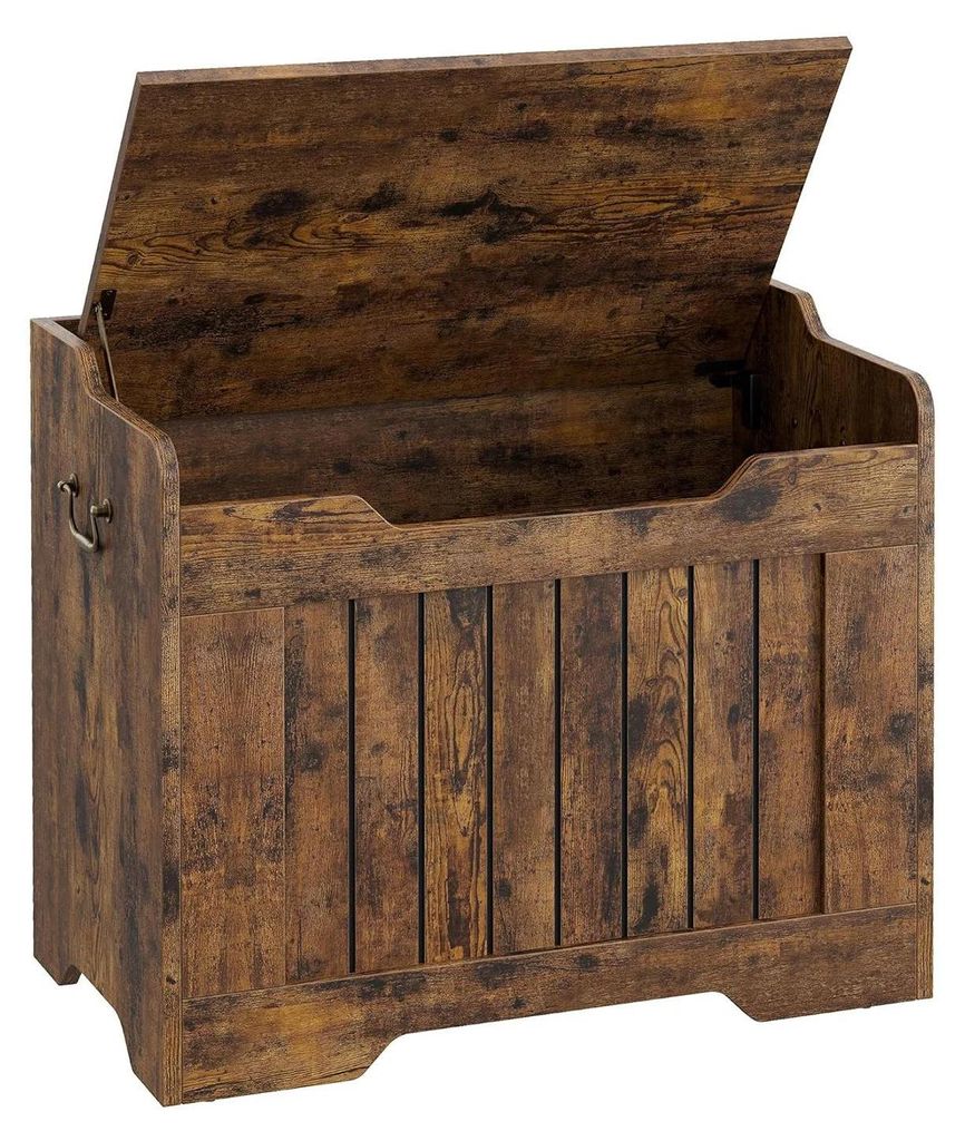 Coffre de rangement - Banc/pouf - 63 cm - Bois - Couvercle Image du produit 