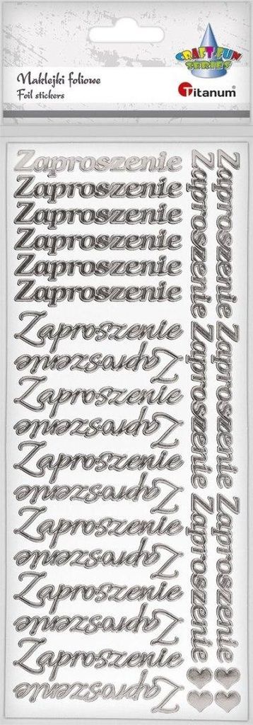 Folienaufkleber "Einladung" silber Titanum