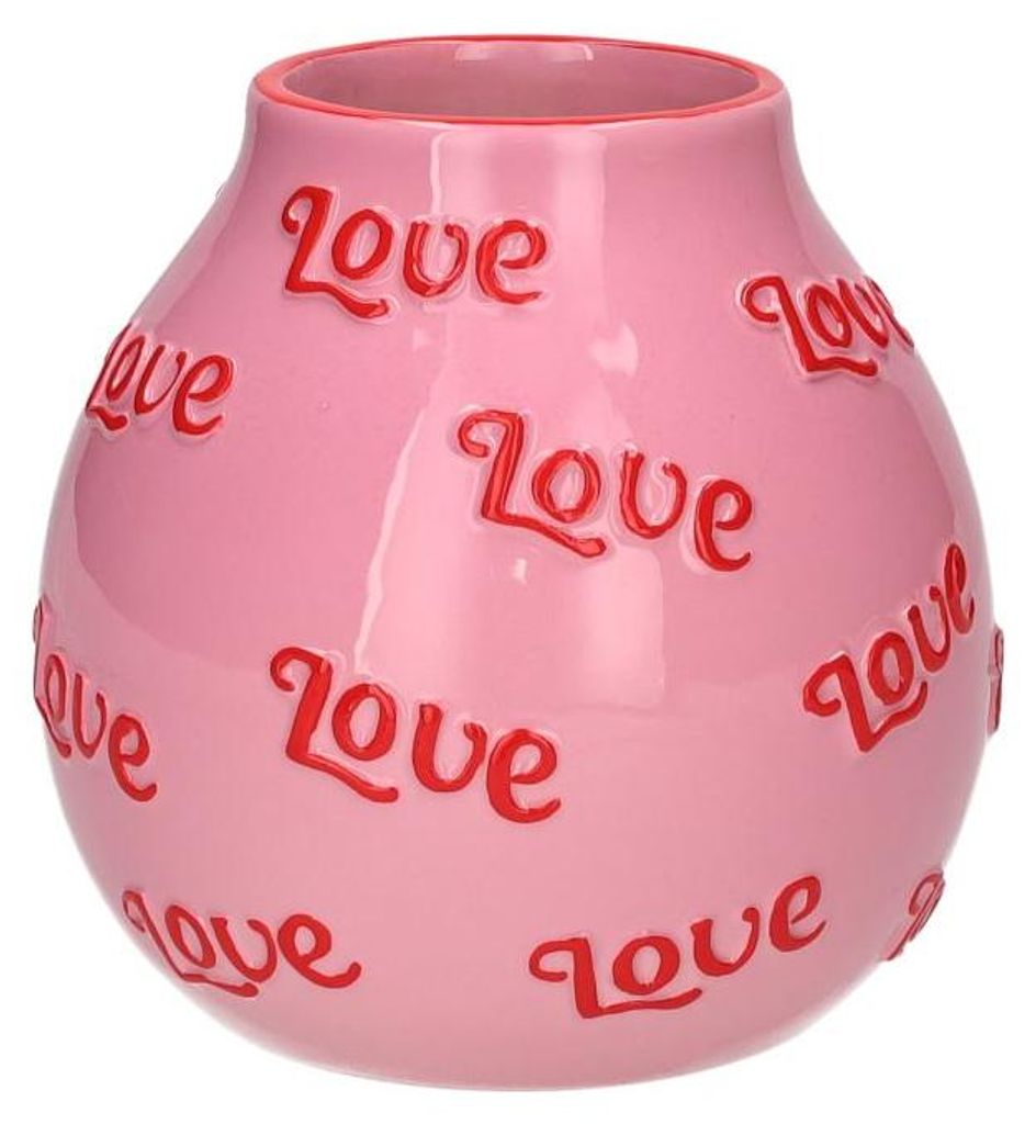 Gift Company Artisan Vase Love S rosa/rot 14,3cm