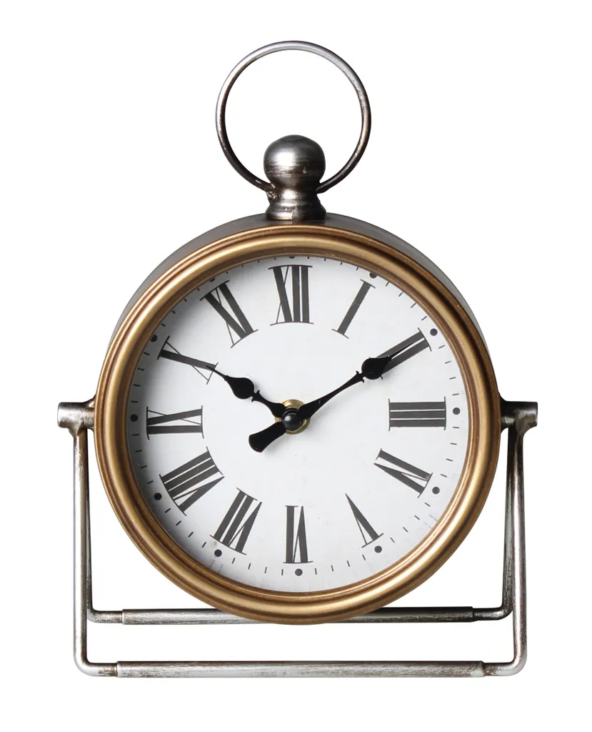 Horloge à poser ALPEN 18x24 cm Mybesthome : Réveil Design de Bureau