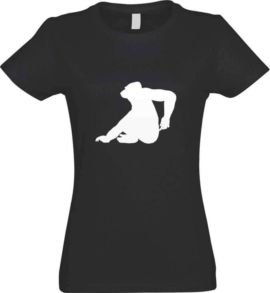Kiwistar - T-Shirt tailliert - Damen - Graphit - AFFE - Motiv 2 - Gorillas - mit Motiv Bedruckt - Funshirt Design - Sport - Freizeit - Damen - S