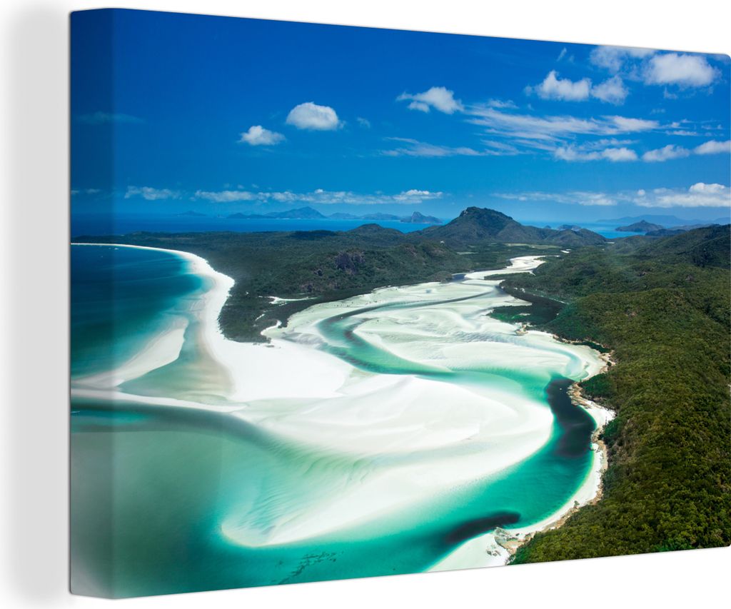 OneMillionCanvasses - Leinwandbilder - 140x90 cm, Süßwasserfluss am Rande der Whitsunday Islands, Wandbilder Kunstdruck Wanddekoration - Foto a...