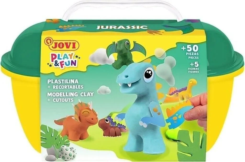 Jovi Play&Fun Pâte à Modeler Enfants Jurassic : Kit Créatif Complet