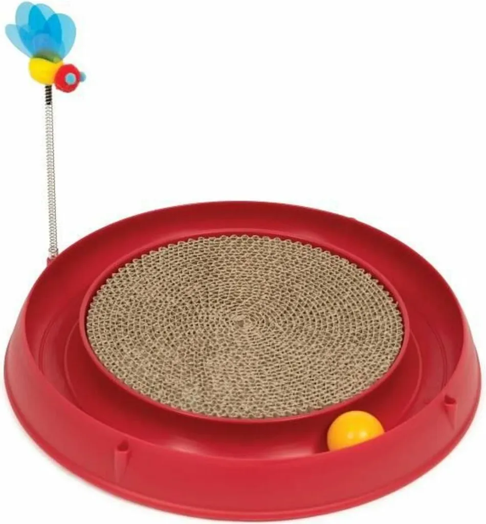 Gioco Interattivo Catit Rosso 36cm | Stimolazione Mentale Gatto 3-in-1