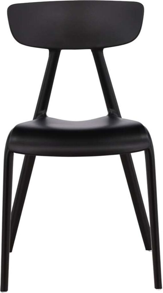 A black chair on a white background.