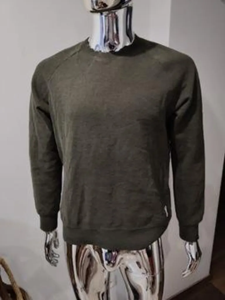 Pull molletonné col rond pour homme JORSE en maille douce bleu marine