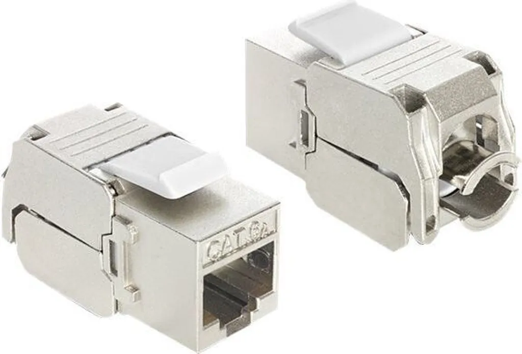 Module Keystone RJ45 Cat.6A STP pour Prise Murale et Panneau - 24 Pièces