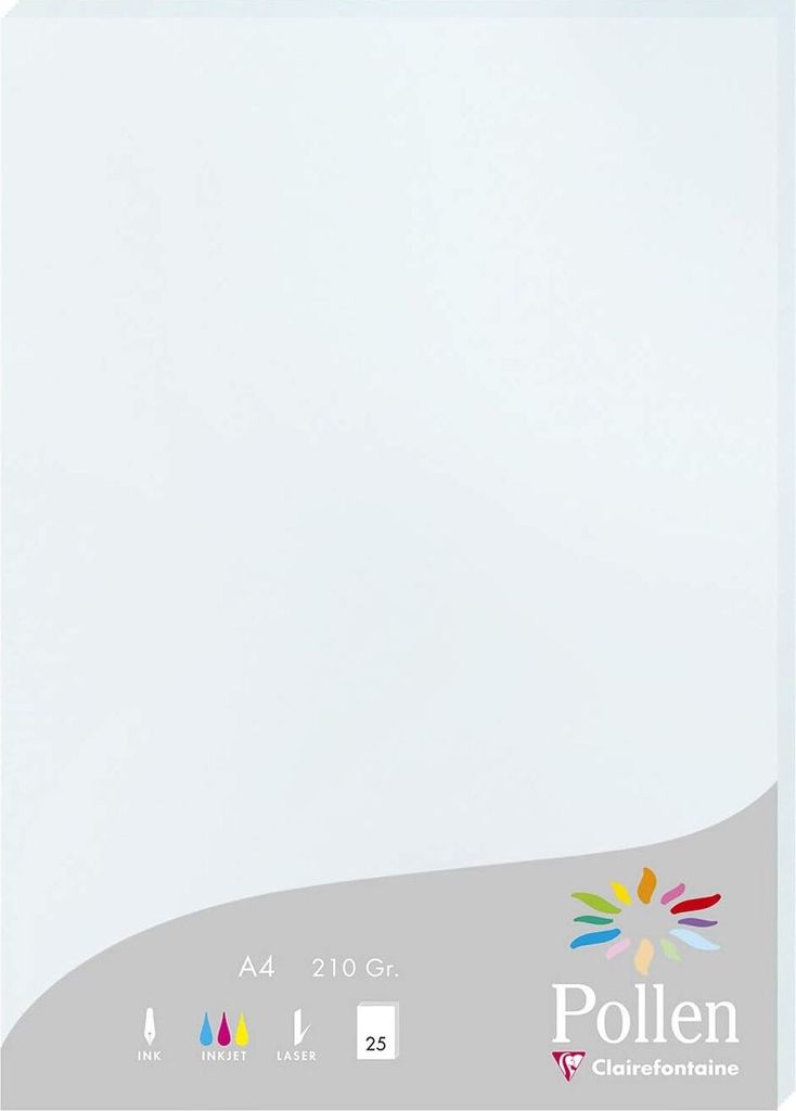 Clairefontaine Papier A4 Pollen 210g blau 25 Bl