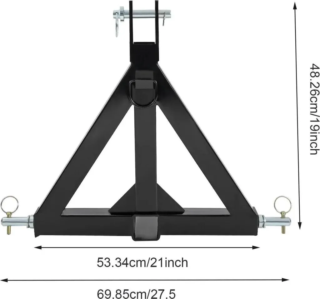 Triangle d'attelage 3 points catégorie 1 pour micro-tracteur agricole - 7