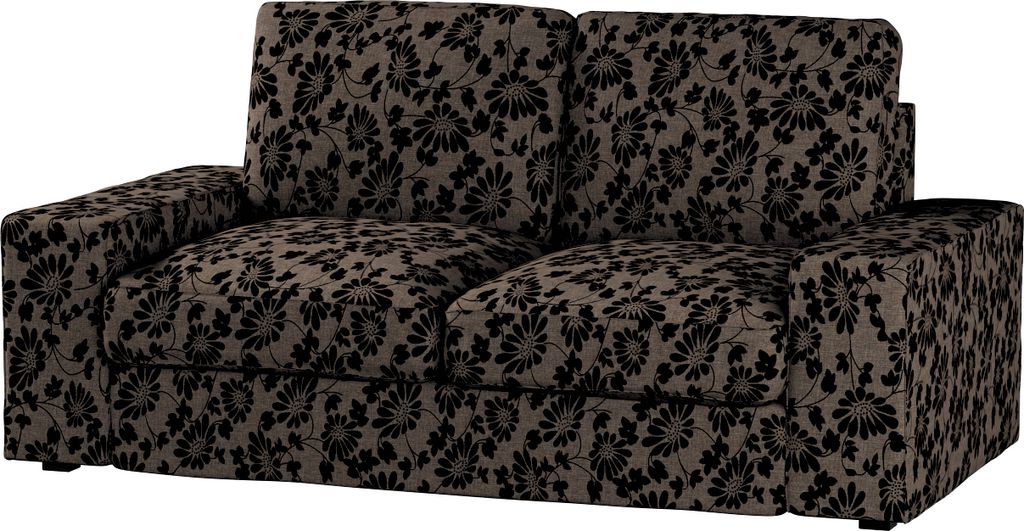 Dekoria Bezug für Kivik 2-Sitzer Sofa, braun-schwarz, Bezug für Sofa Kivik 2-Sitzer
