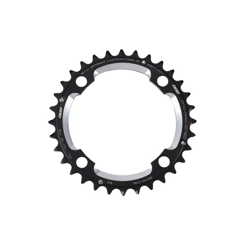 Plateau 32 dents BBB BCR-08 RoundAbout4 en aluminium noir haute qualité