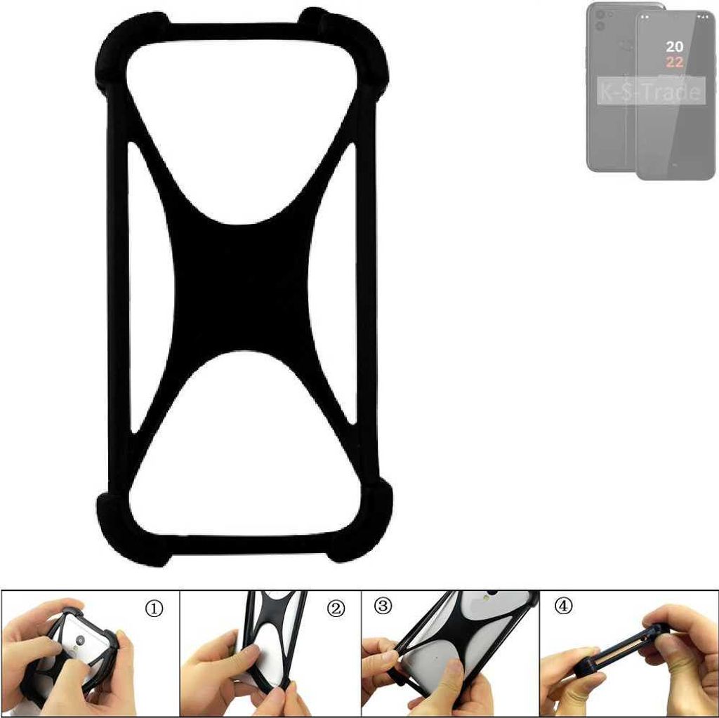 K-S-Trade Handy-Hülle Schutz-Hülle kompatibel mit Volla Phone 22 Silikon Bumper TPU Softcase Smartphone Stoßschutz, schwarz