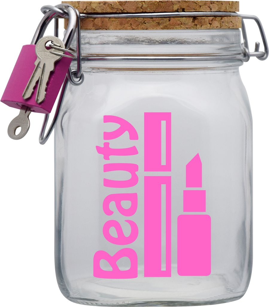 Spardose Geld Geschenk Ideen Beauty Transparent Größe L 1 Liter