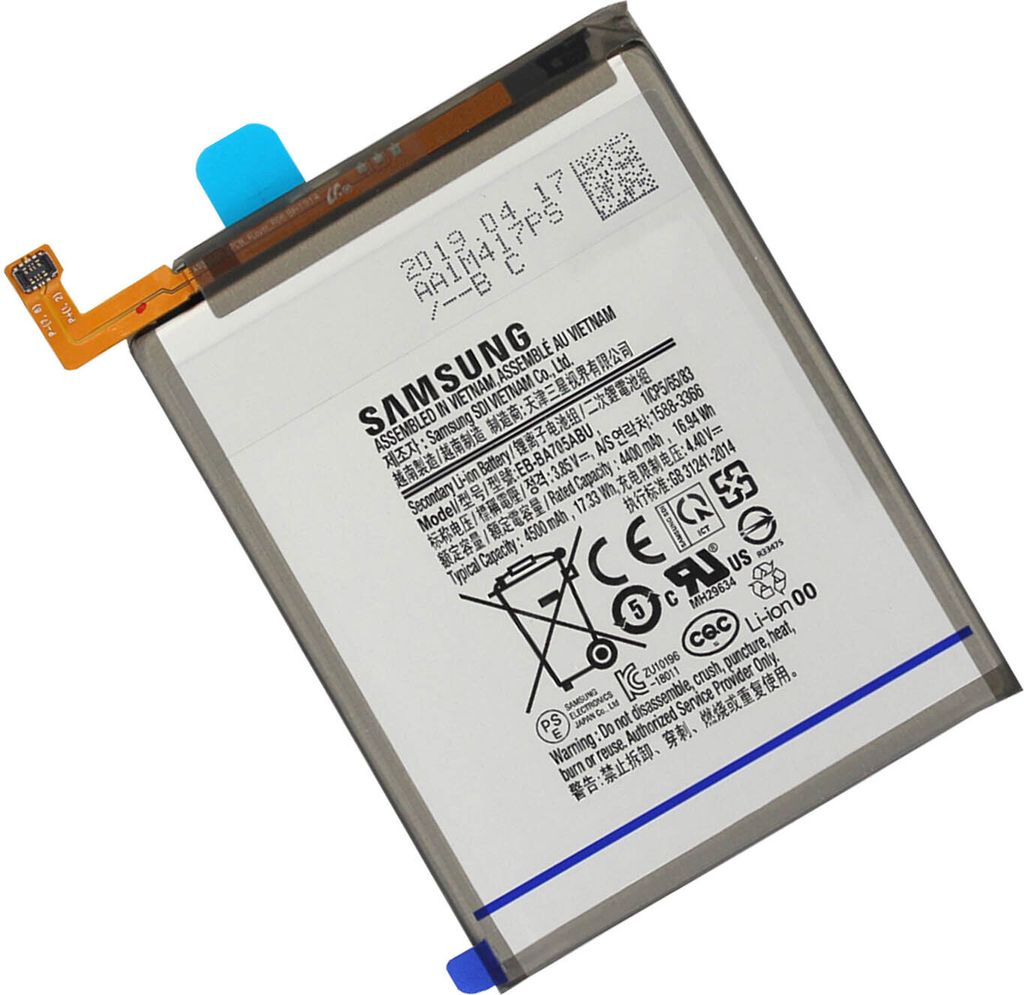 Samsung Li-ion Hochleistungsakku, 4500mAh Austausch-Akku, EB-BA705ABU – Weiß