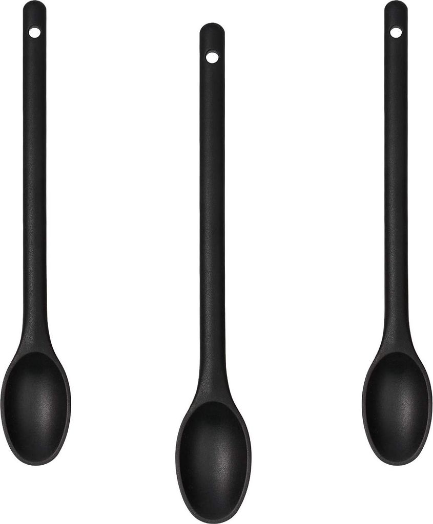 Set von 3 Silikonlöffeln - Hitzebeständiges Küchenzubehör zum Backen und Rühren