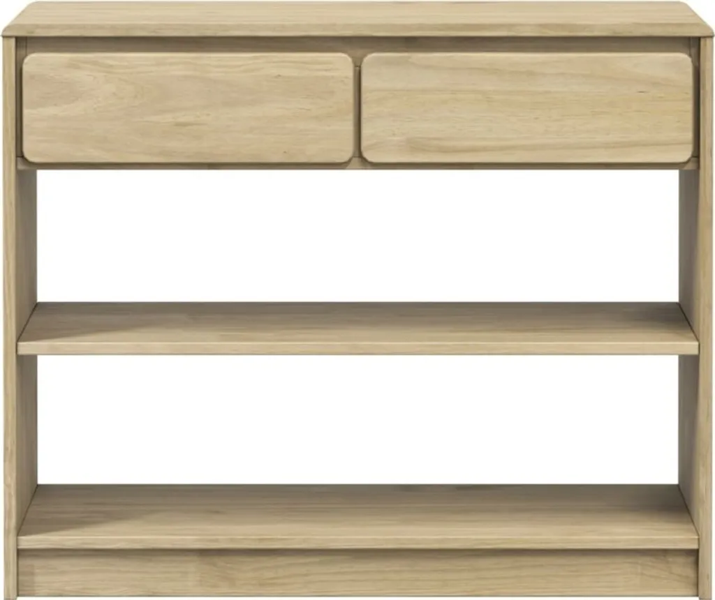 Console en pin massif SAUDA finition chêne - Table d'appoint chic - 11