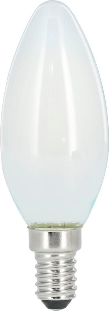 LED-Filament, E14, 470lm ersetzt 40W, Kerzenlampe, matt, Warmweiß, dim