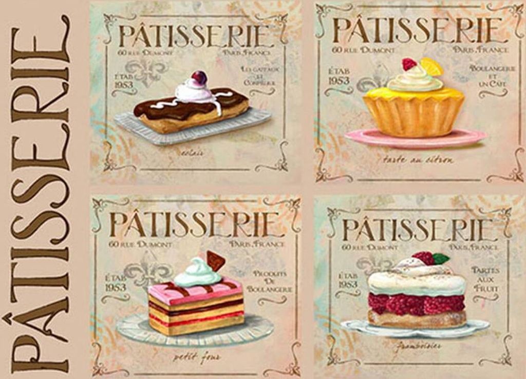 vianmo Holzschild 20x30 cm Patisserie Kuchen Sorte Bäckerei