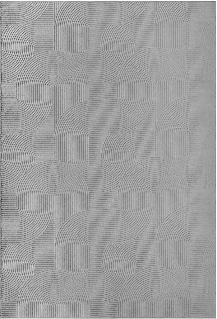 Teppich - 80 x 150 cm - Grau - tolles Japandimuster