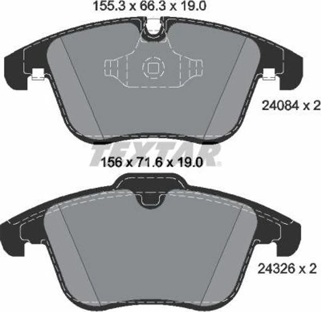 Plaquettes de frein Textar 2408401 pour Jaguar XK XJ XF et S-Type
