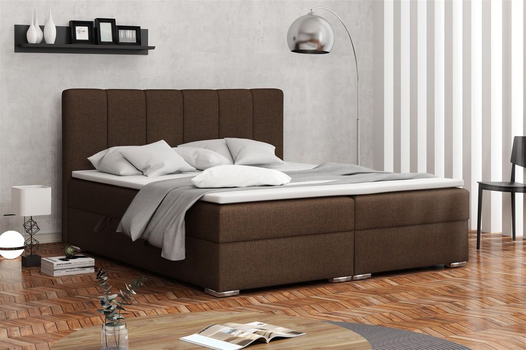 Boxspringbett Schlafzimmerbett ALVARA 160x200cm inkl.Bettkasten